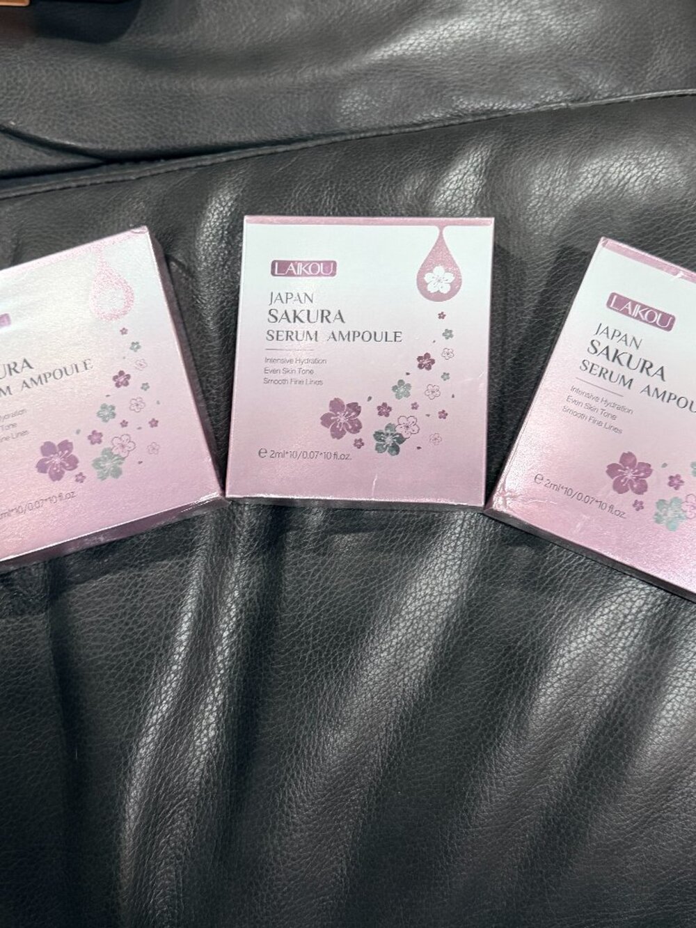 NEW Set of 3 LAIKOU Japan Sakura Serum Ampoule Boxes - Sealed